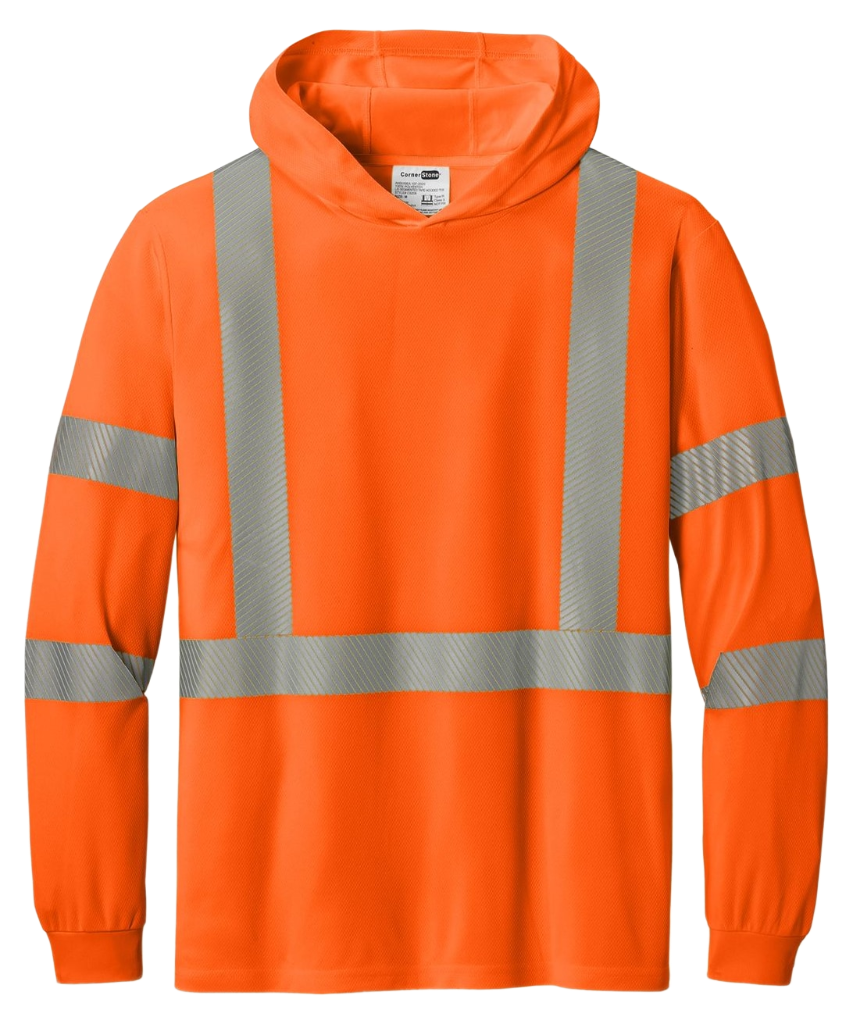 CornerStone ANSI 107 Class 3 Long Sleeve Segmented Tape Hooded Tee