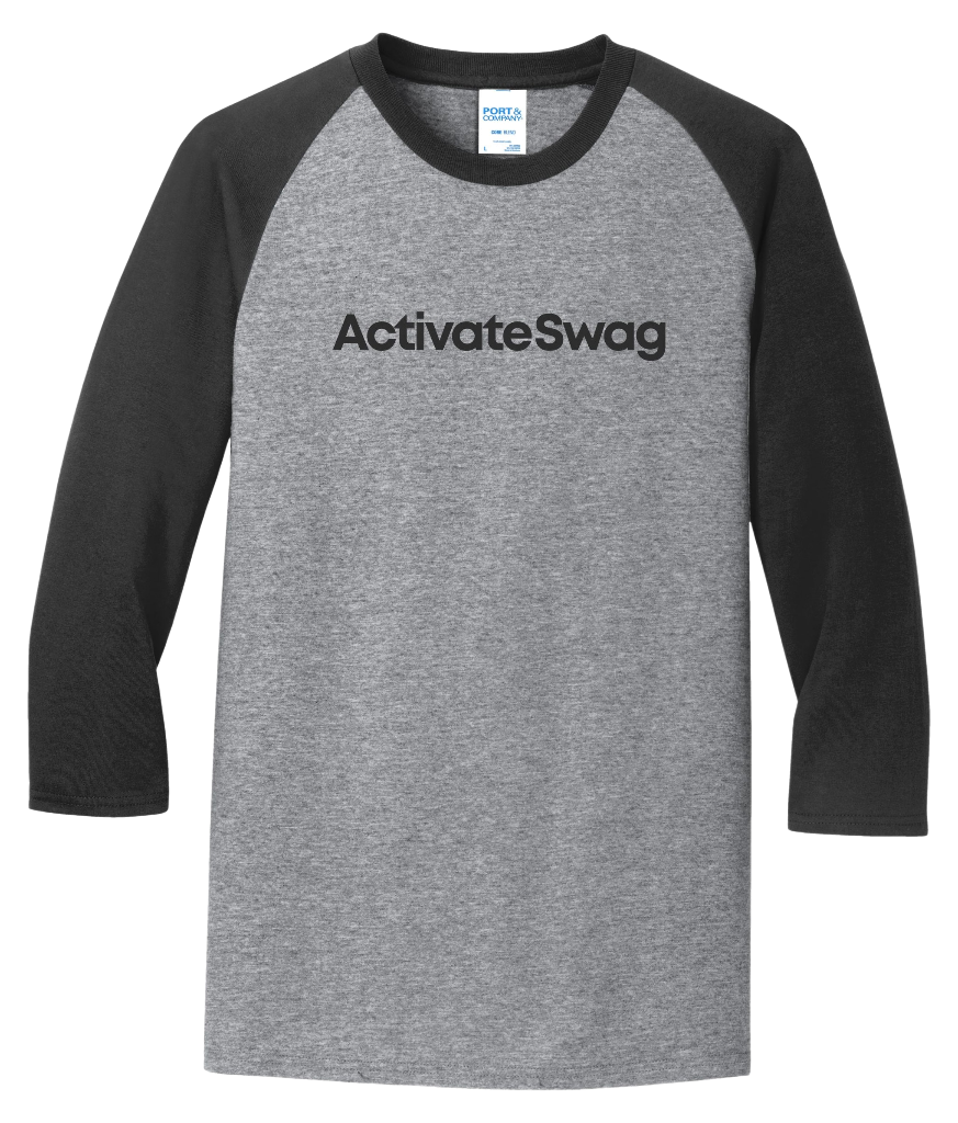 Port & Co Core Blend 3/4-Sleeve Raglan Tee