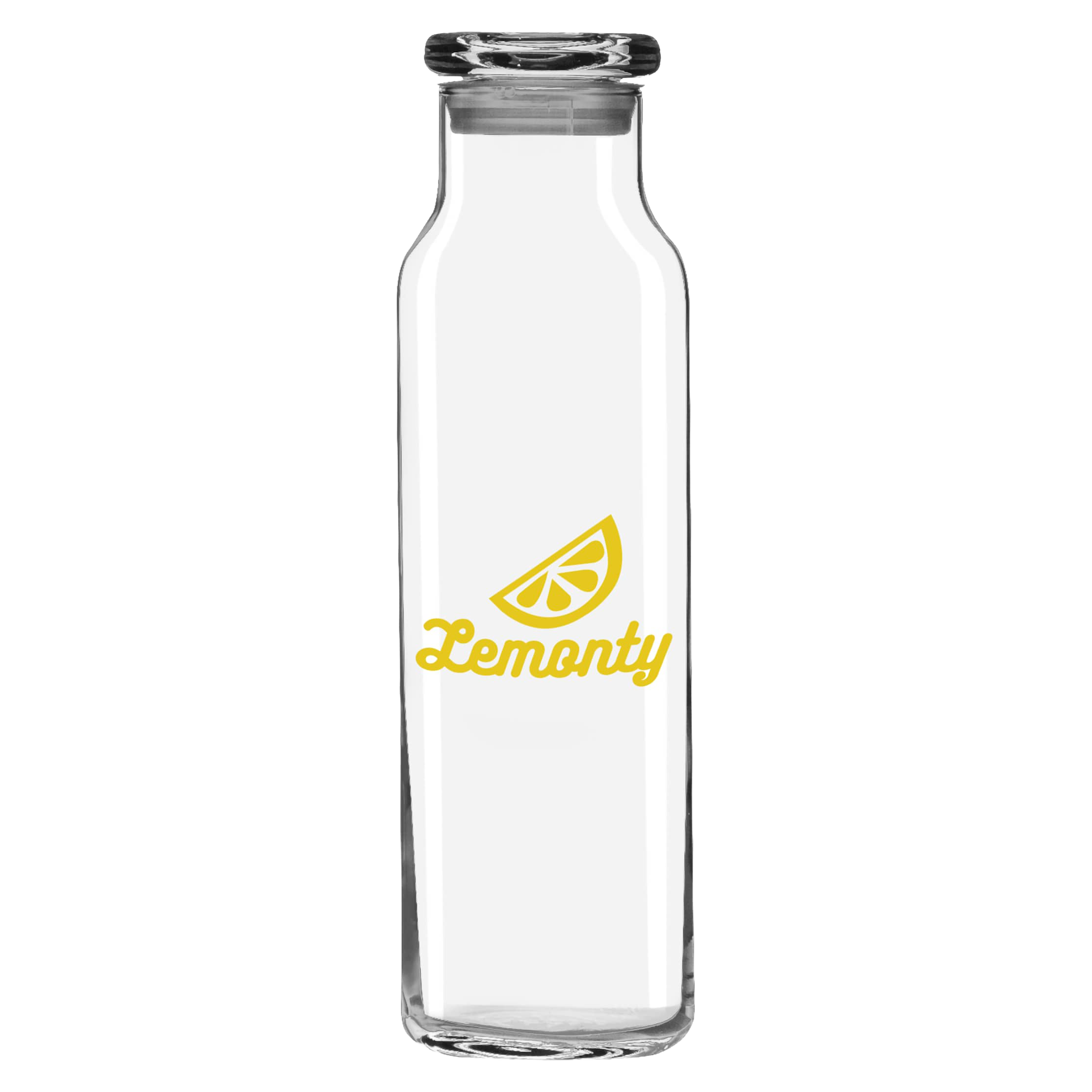 Libbey 24 oz Glass Water Bottle with Press-On Lid