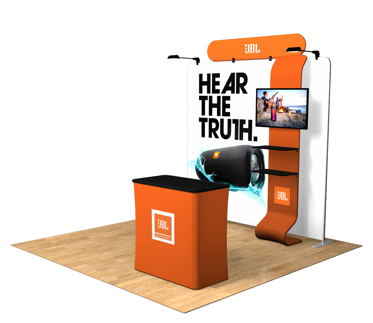 Atrium 8ft Straight Media Booth