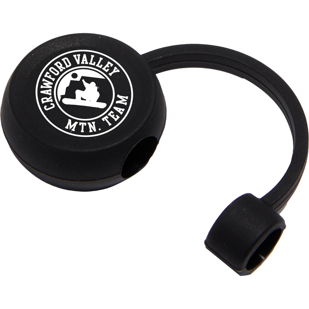 Recycled Silicone Straw Topper — Black (BK) (front)