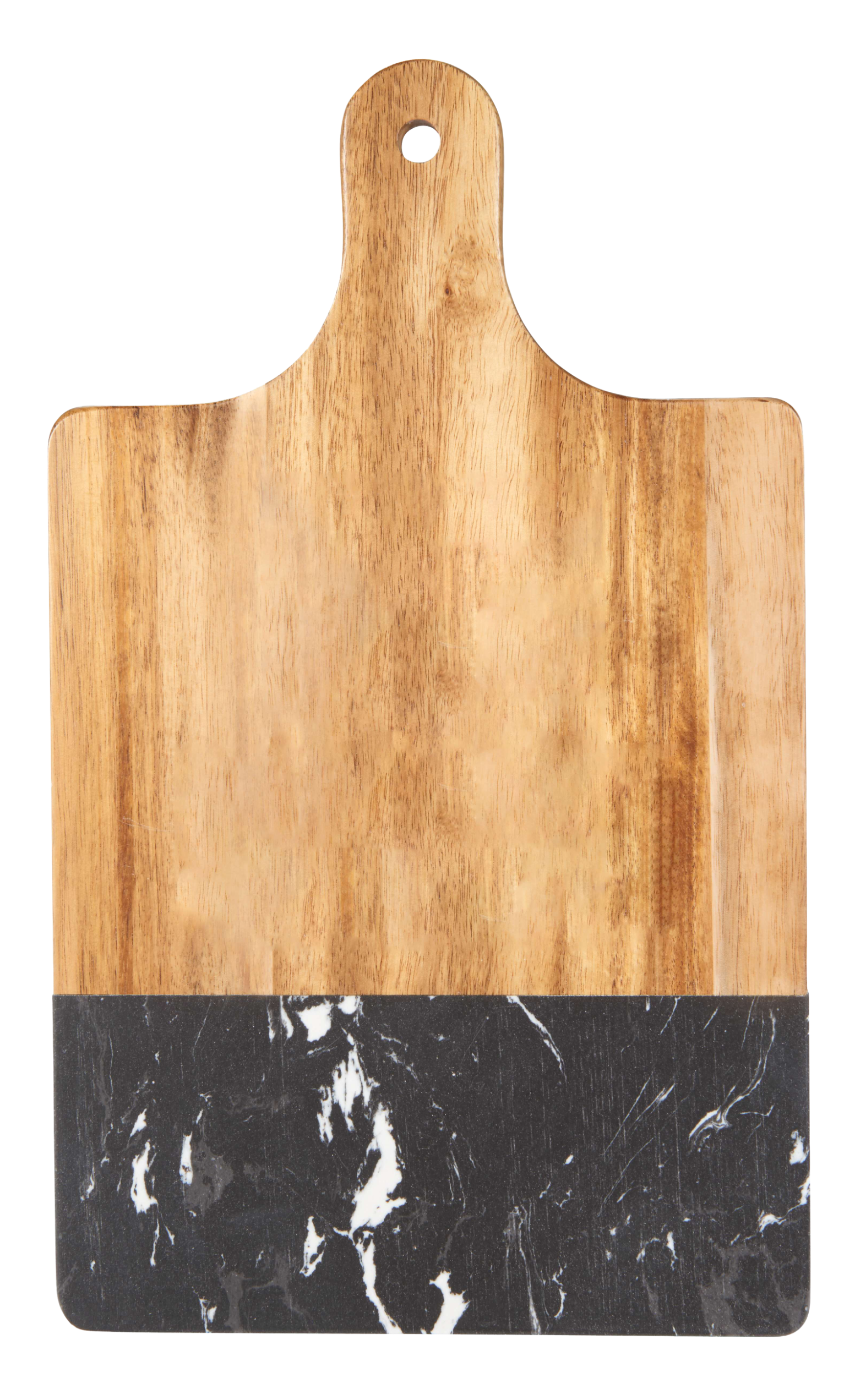 Black Marble and Wood Cutting Board