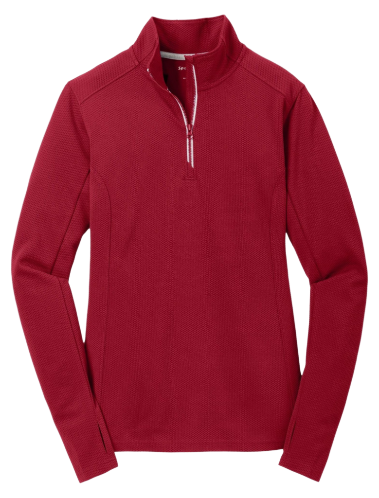 Sport-Tek® Women's Sport-Wick® Textured 1/4-Zip Pullover