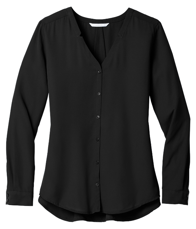 Port Authority® Women's Long Sleeve Button-Front Blouse