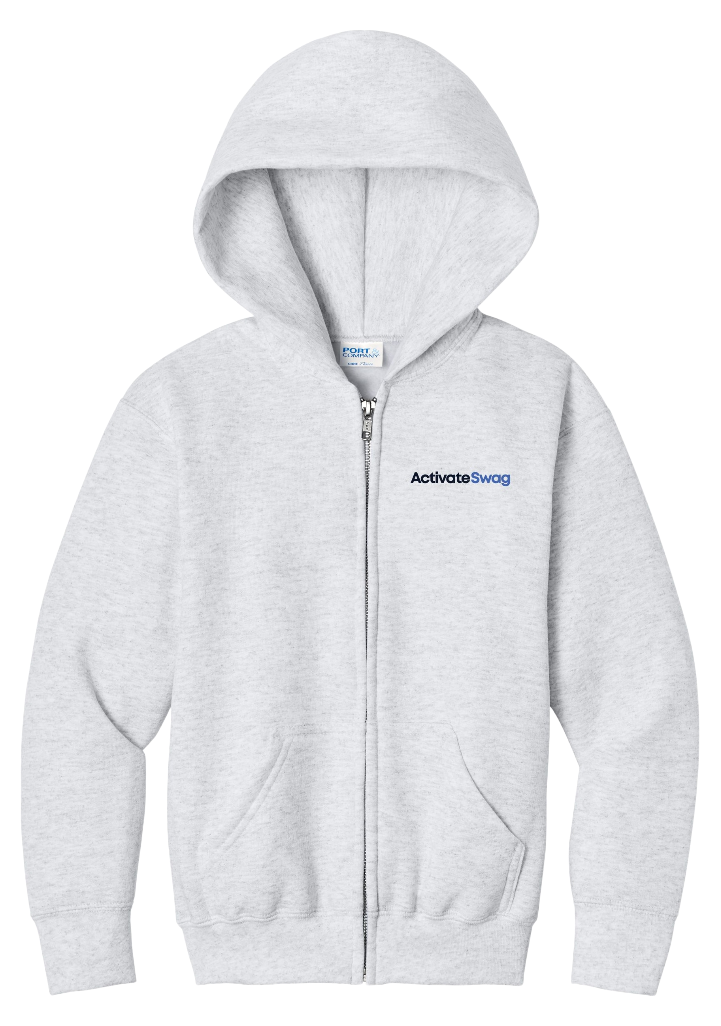 Port & Company Youth Core Fleece Full-Zip Hooded Sweatshirt