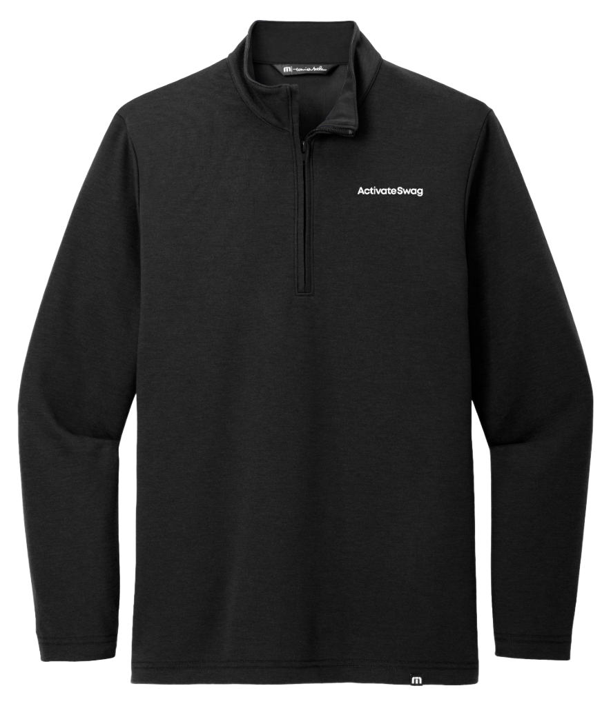 TravisMathew Coveside 1/4-Zip — Black (front)