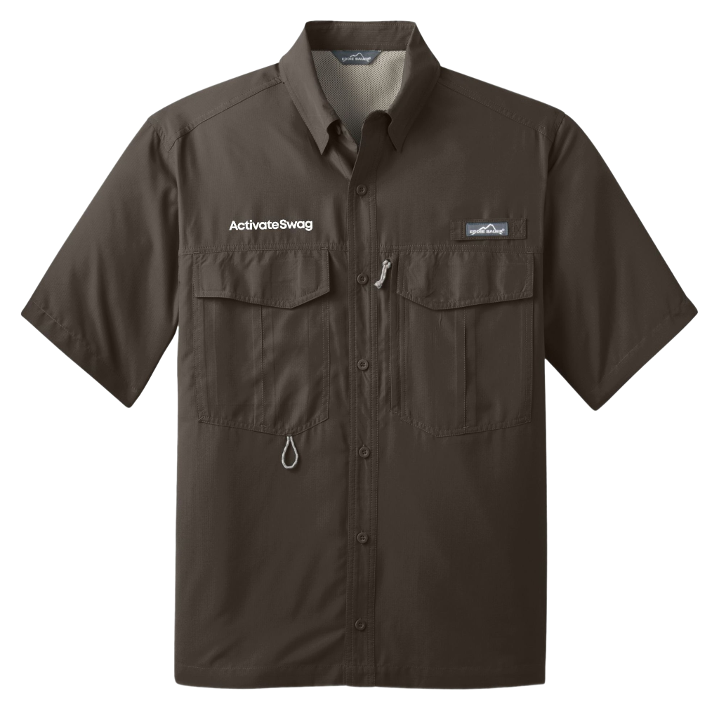 Eddie Bauer® Short Sleeve Performance Fishing Shirt — Boulder (front)