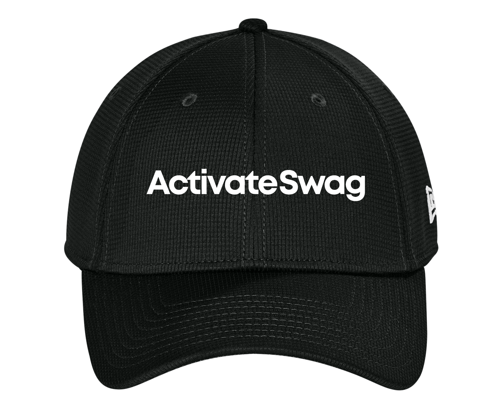 New Era Pivot Stretch Band Snapback Cap — Black (front)