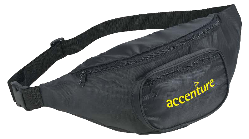 Hipster Deluxe Fanny Pack — Black (BK) (front)