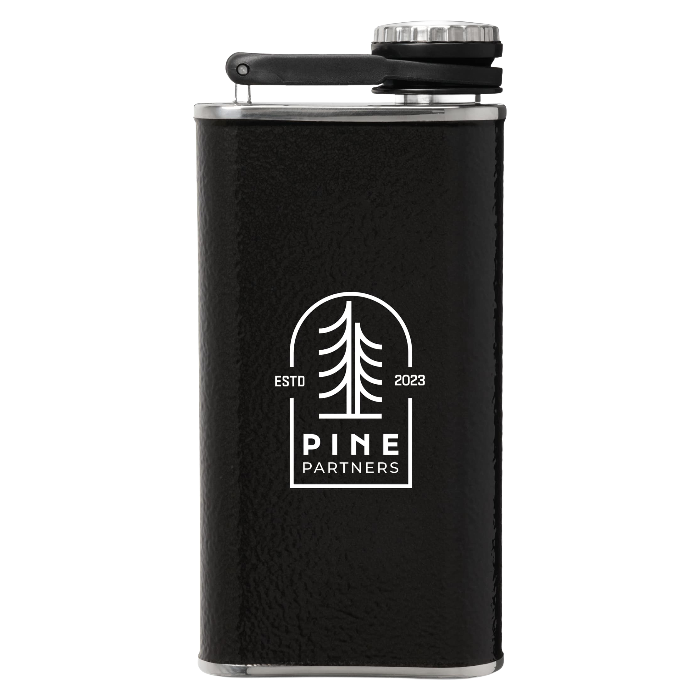Easy Fill Wide Mouth Flask 8oz — Black (BK) (front)